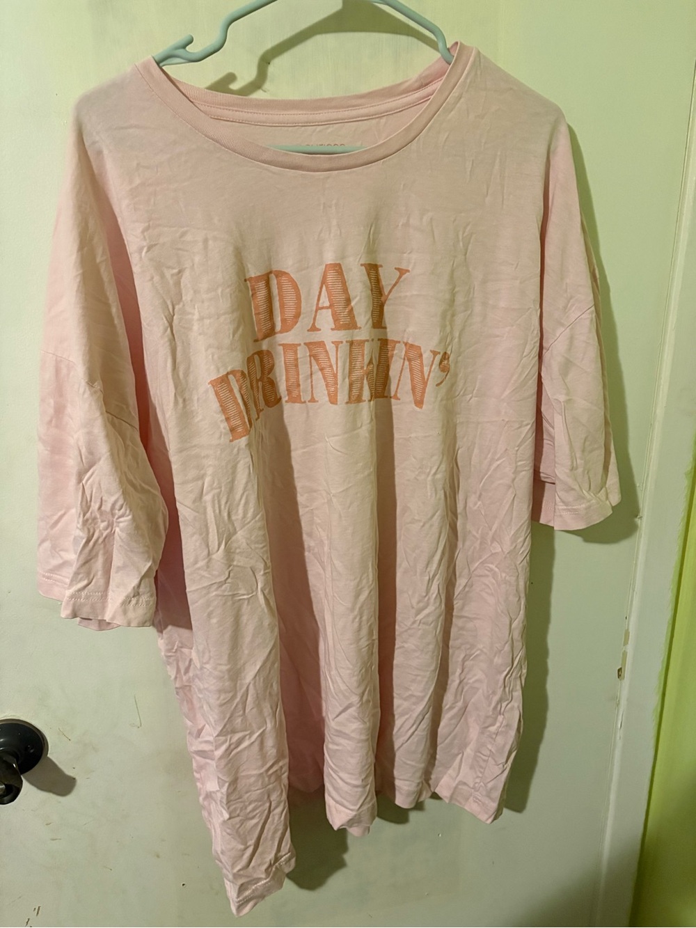 Maurices Light Pink "Day Drinkin'" Graphic Short Sleeve Tee